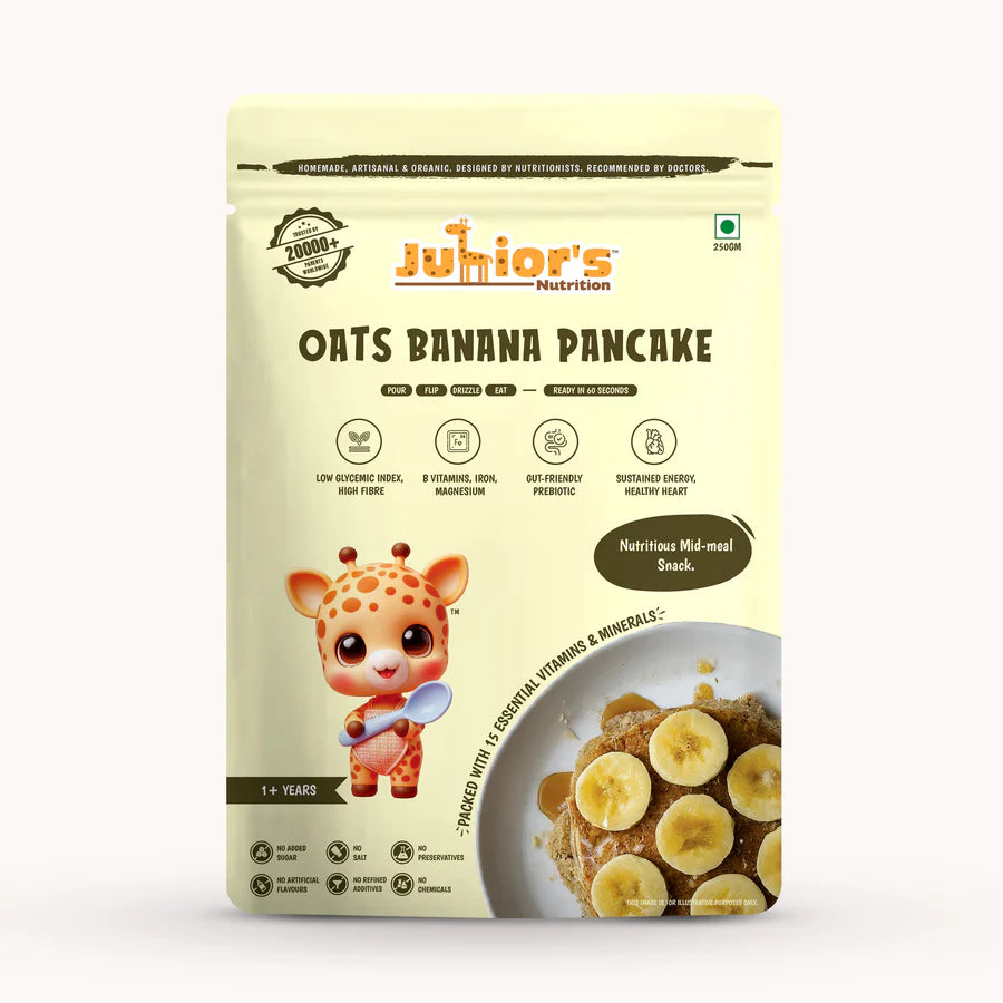 Junior's Nutrition Oats Banana Pancake For Young Kids (1+ Years) | 400 gms