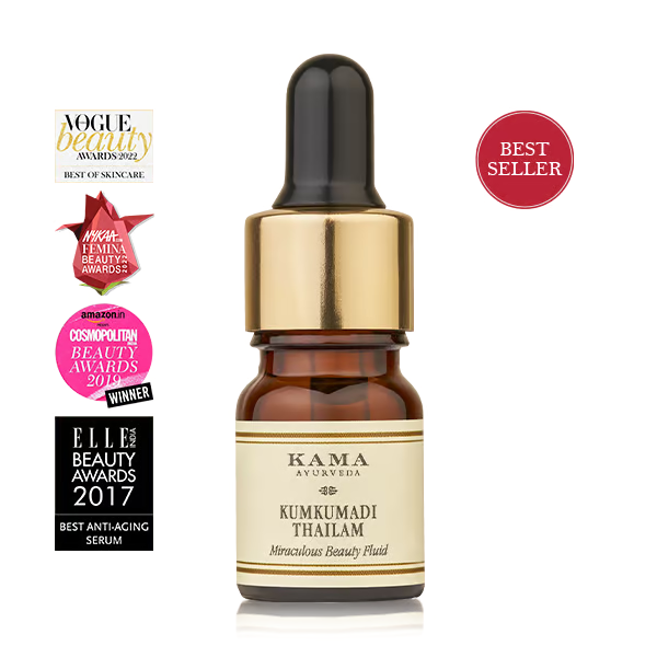 Kama Ayurveda Kumkumadi Thailam Miraculous Beauty Fluid | Ayurveda-inspired Night Serum | 3 Ml