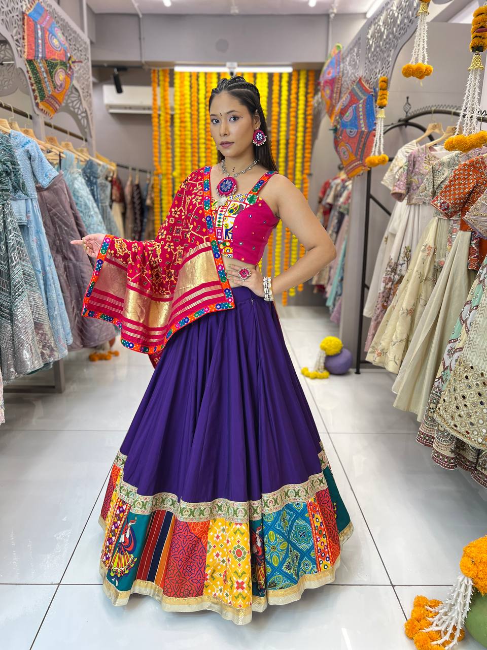 New Rani Panihari Lehenga Ready To Wear With Men's Kurta | AUG-24