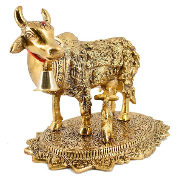 Kamdhenu Cow with Calf Showpiece