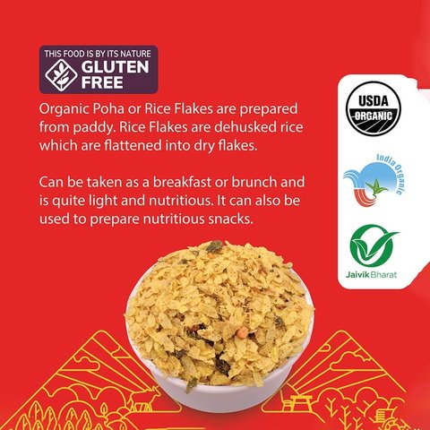 24 Mantra Organic White Poha - 500 gms