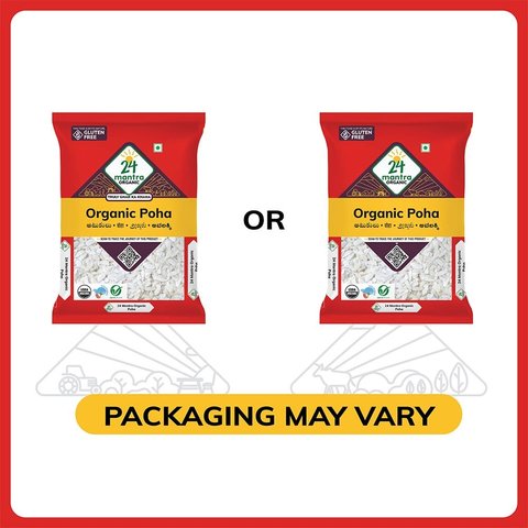 24 Mantra Organic White Poha - 500 gms