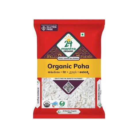 24 Mantra Organic White Poha - 500 gms