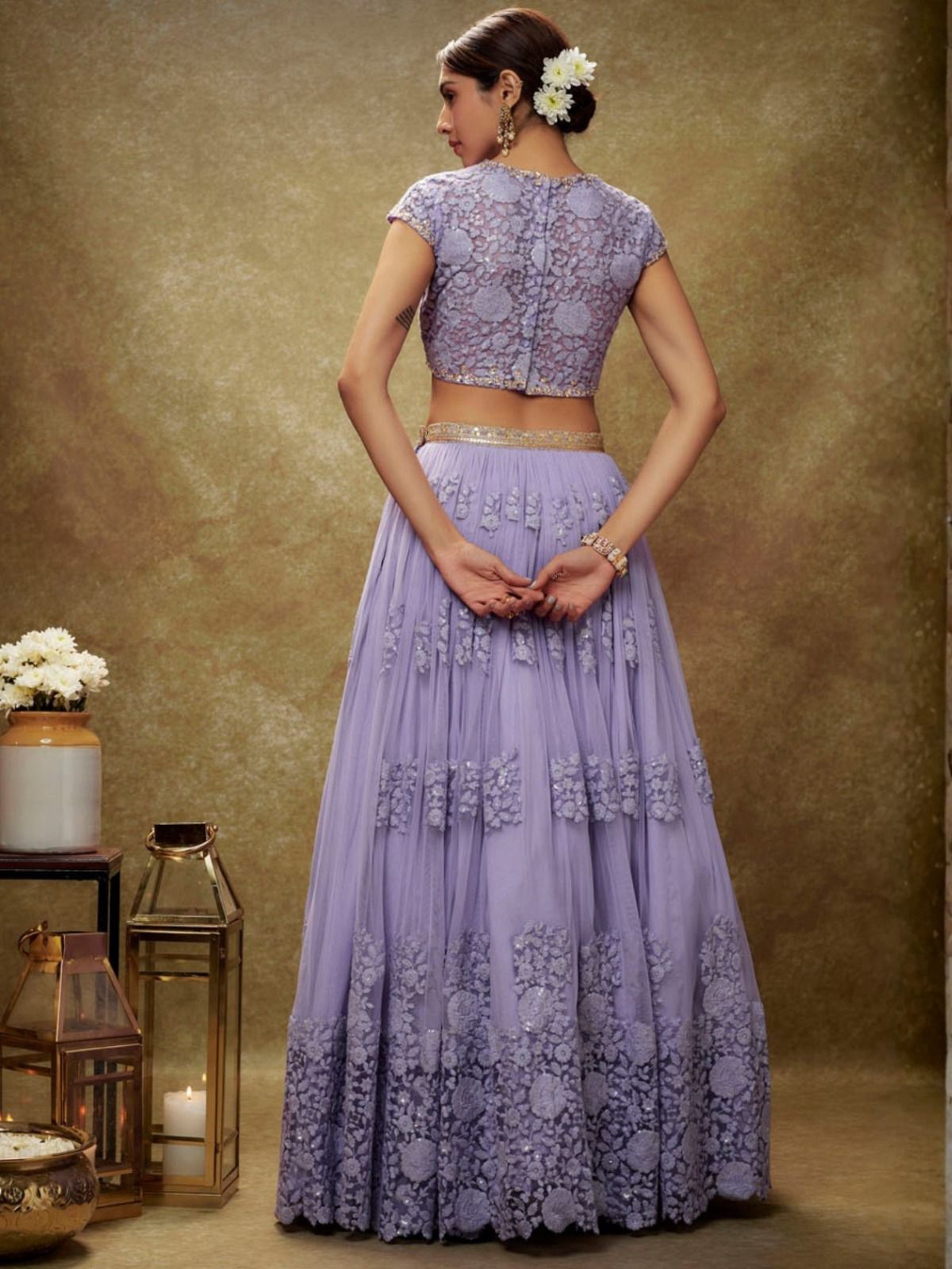 Luxury Lavender Designer Lehenga Choli | Ready To Wear