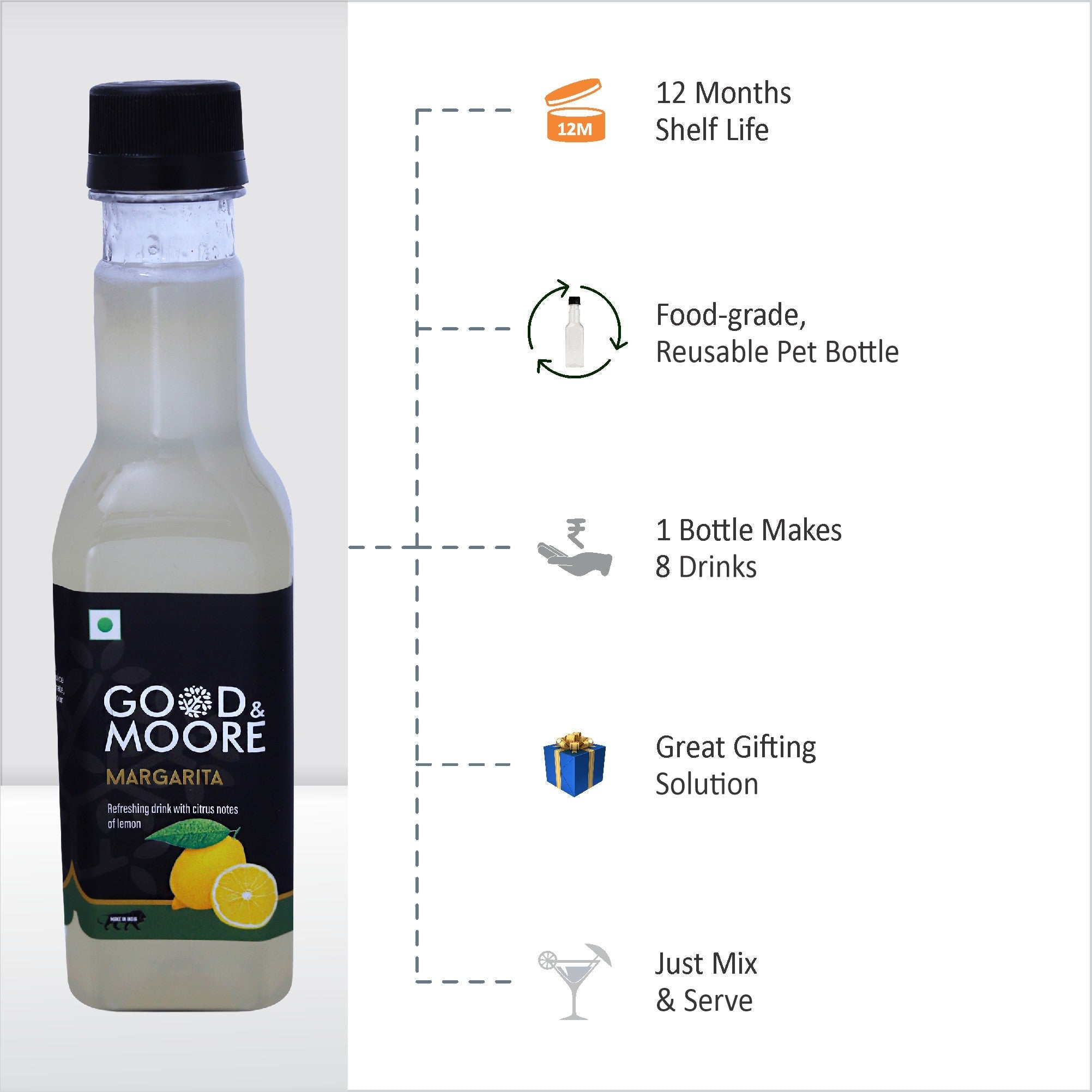 Good & Moore  Margarita Syrup | 250 ML | 750 ML