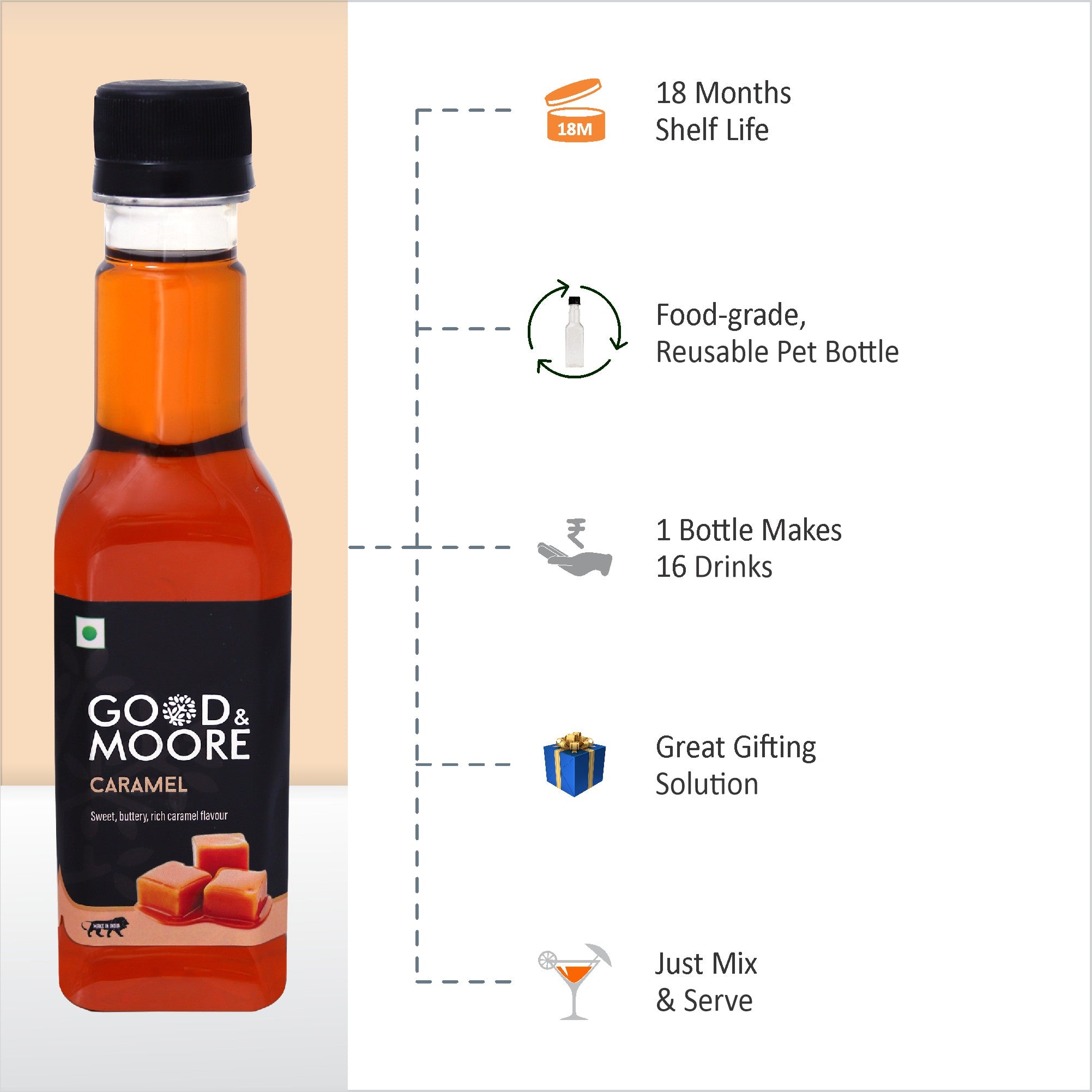 Good & Moore Caramel Syrup |250 ML | 750 ML