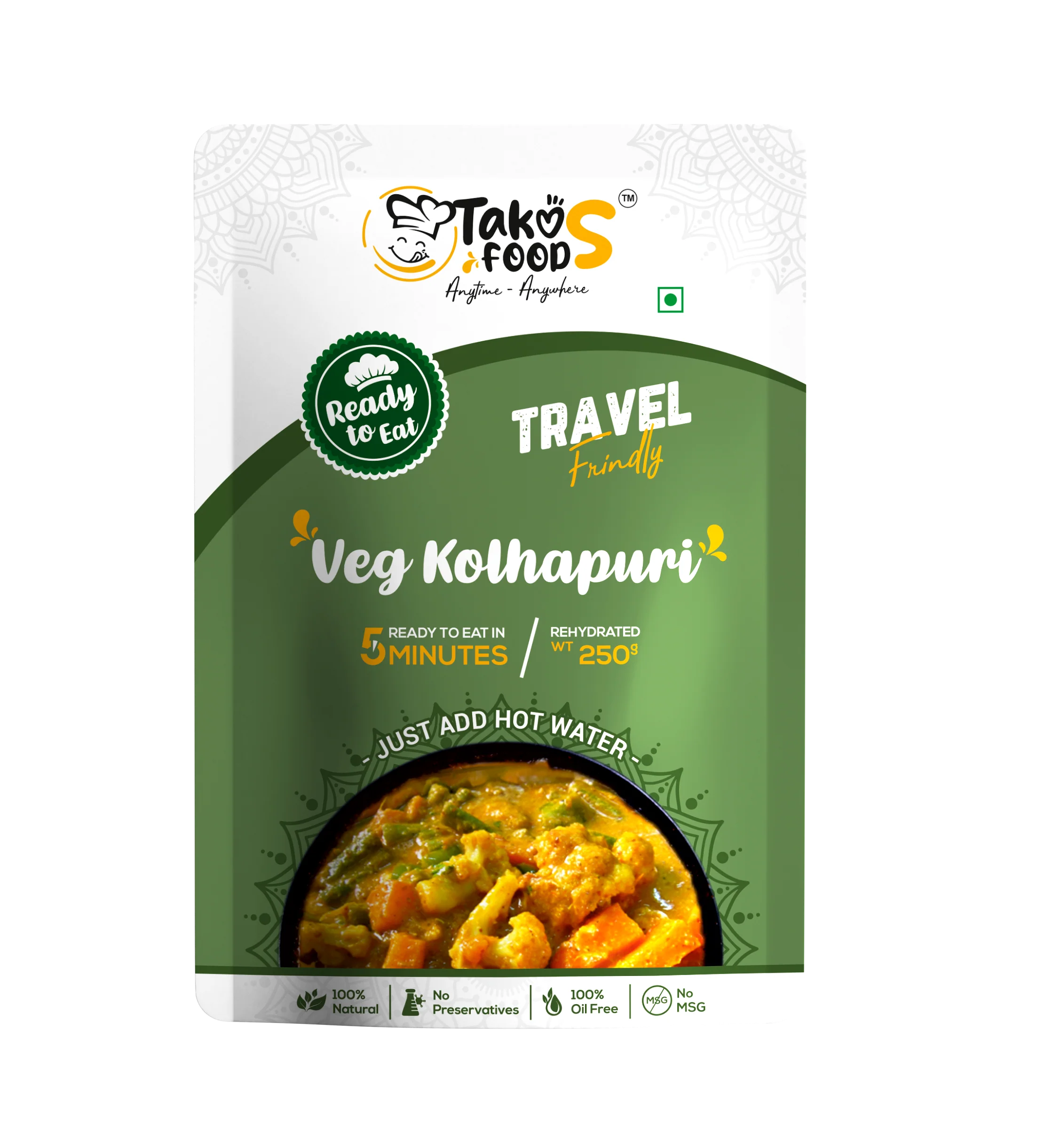 Takos Food Veg Kolhapuri | Ready To Eat 250 gms