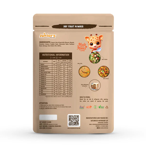Junior's Nutrition Dry Fruit Powder For Young Kids (9+ Months) | 500 gms