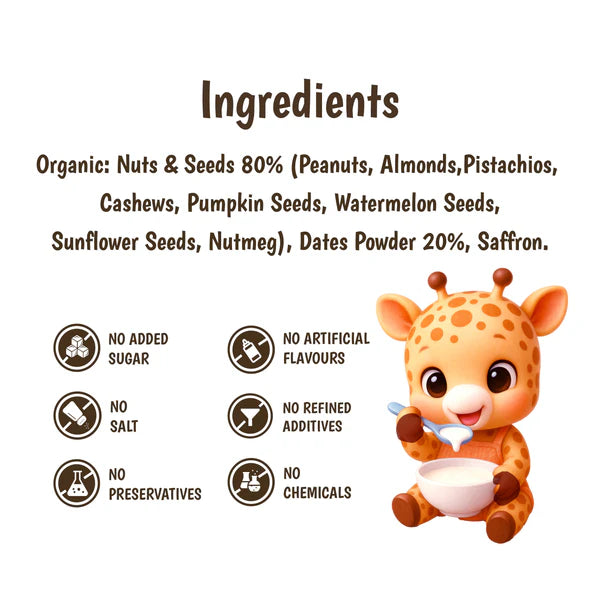 Junior's Nutrition Dry Fruit Powder For Young Kids (9+ Months) | 500 gms