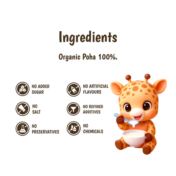 Junior's Nutrition Instant Poha Mix For Young Kids (6+ Months) | 500 gms