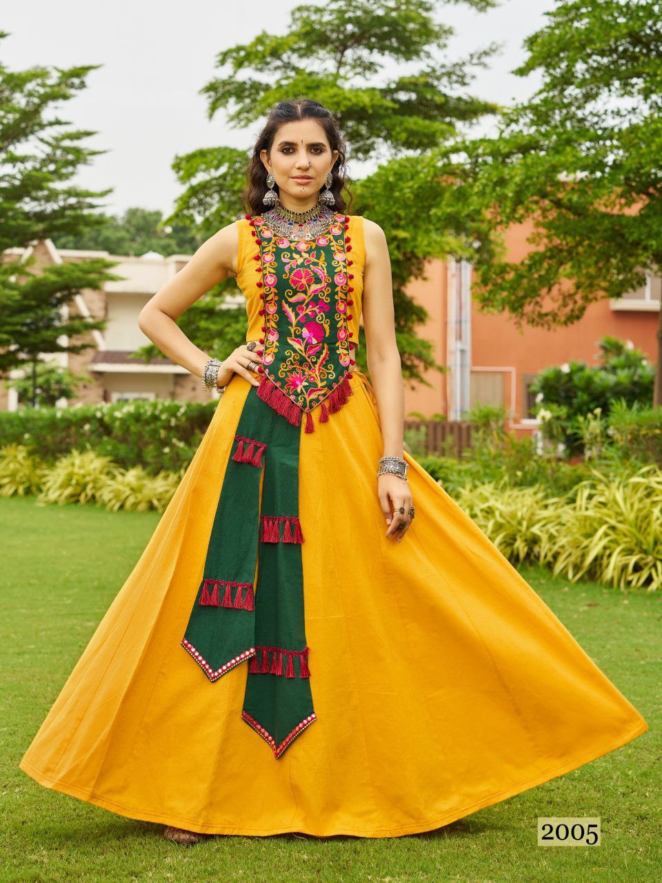 Pure Handloom Khadi  Embroidered Chaniya Choli Collection