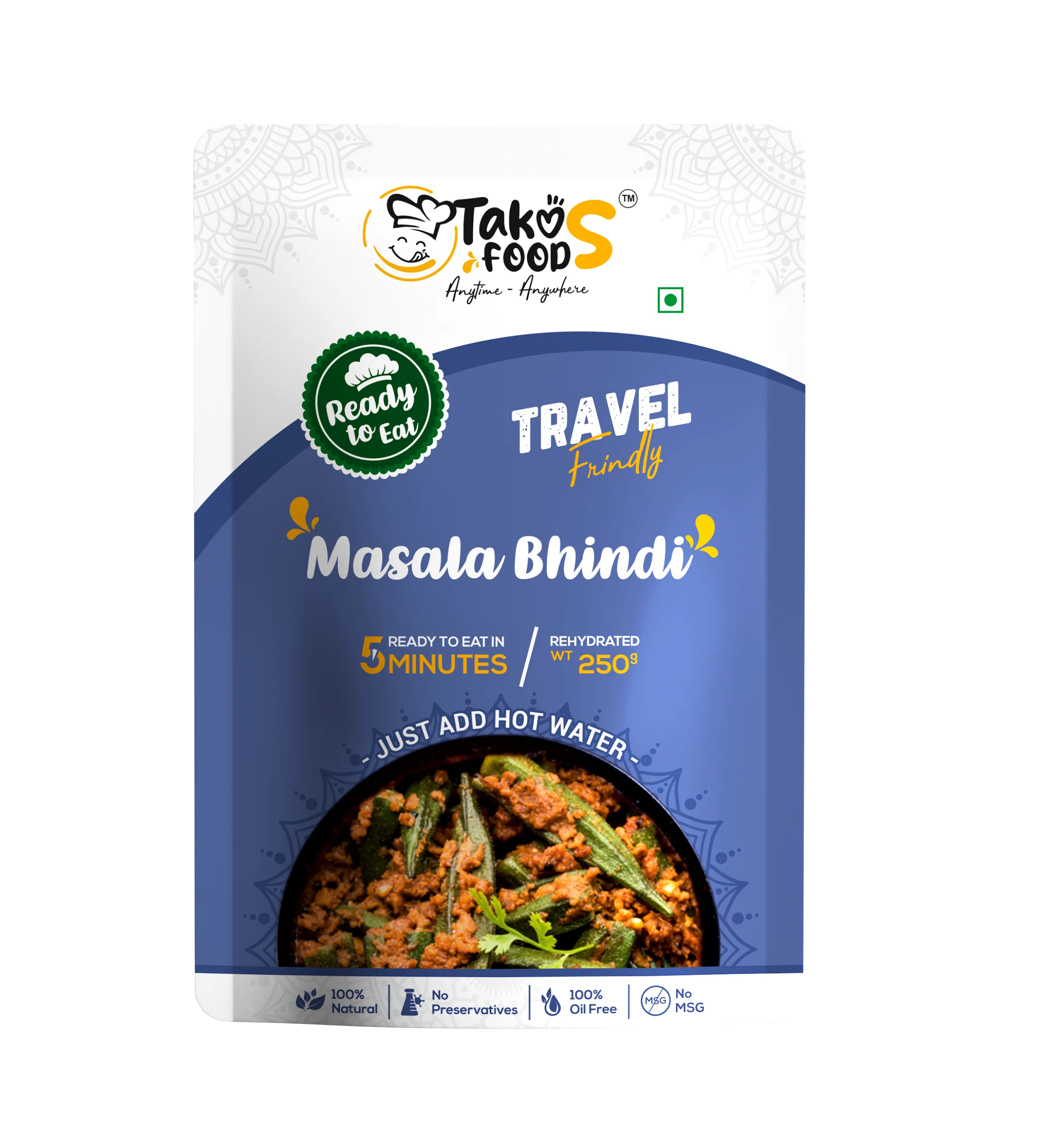 Takos Food Masala Bhindi | Ready To Eat 250 gms