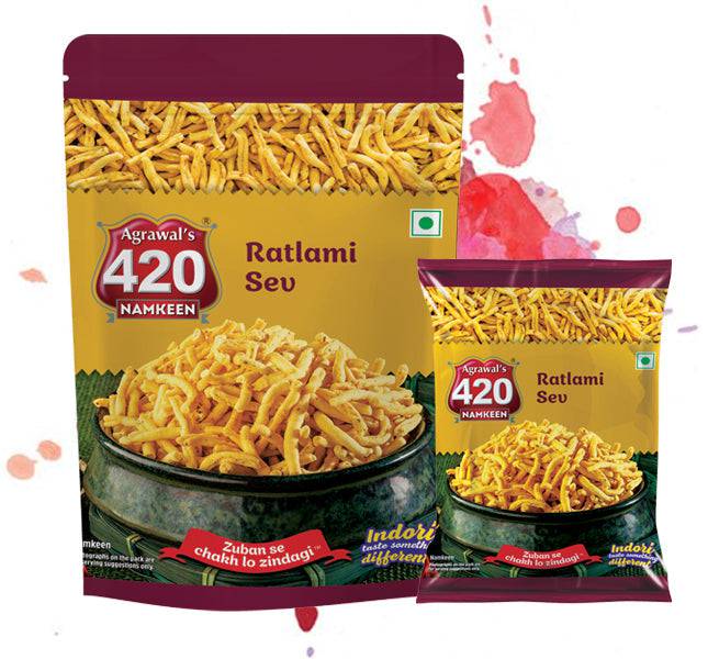 420 Agarwal Namkeen Ratlami Sev - 500 gms - India shopping