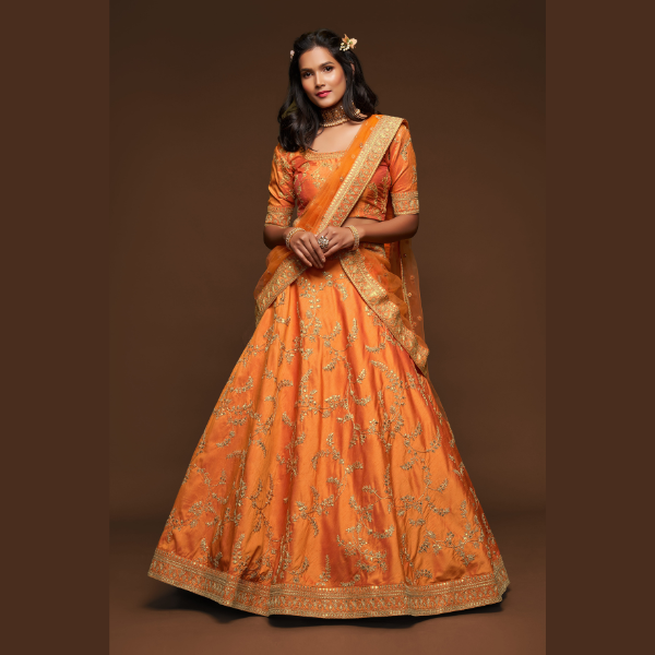 Special Sequined Saga Lehenga Choli | Ready To Wear