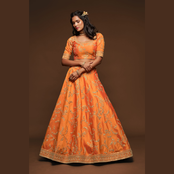 Special Sequined Saga Lehenga Choli | Ready To Wear