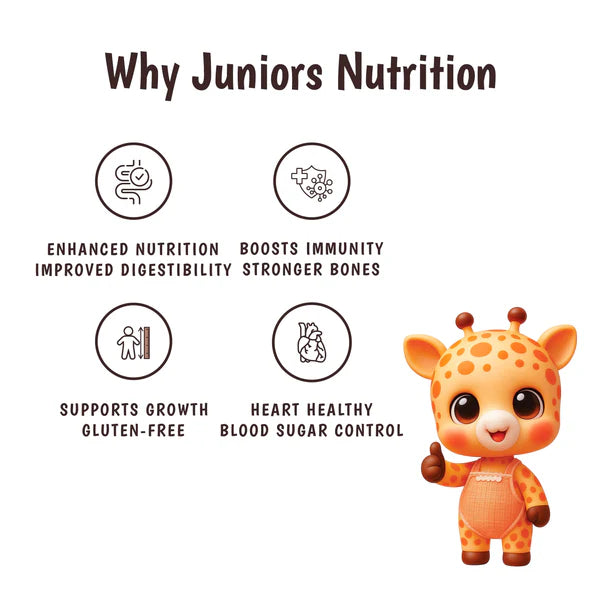 Junior's Nutrition Sprouted Ragi Flour For Young Kids (6+ Months) | 500 gms