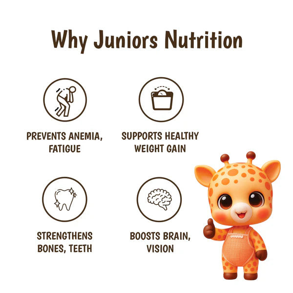 Junior's Nutrition Instant Ragi Almond Mix For Young Kids (6+ Months) | 500 gms