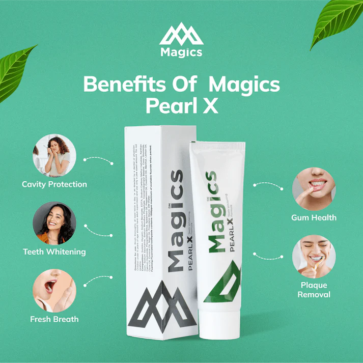 Magics PearlX Teeth Whitening Toothpaste ( Pack Of 2 ) | 100 gms each