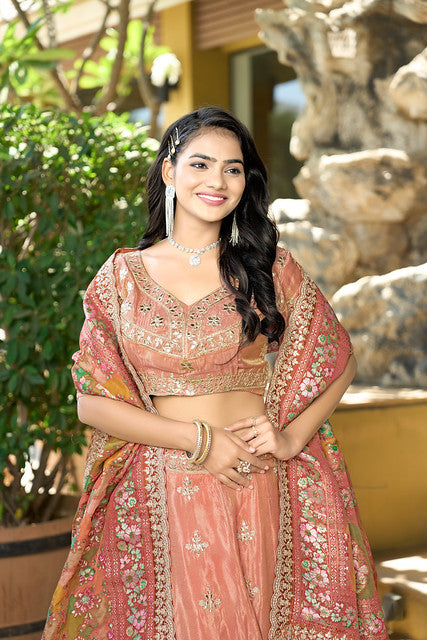 New Beautiful Lehenga Choli | Ready To Wear                                                               Code-5054