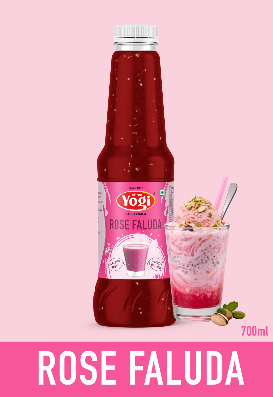 Shree Yogi Sharbatwala Rose Faluda Syrup | 700 ML