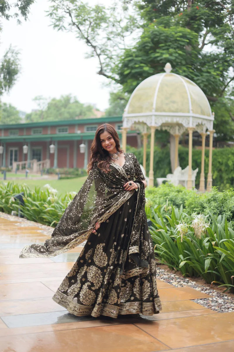 Wedding Wear Lehenga Choli With Thread Work | Ready To Wear