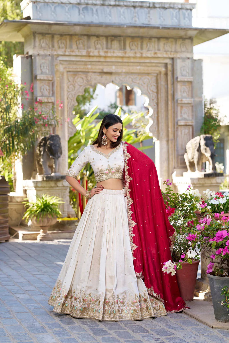 Traditional Lehenga Choli With Thread Work | Ready To Wear