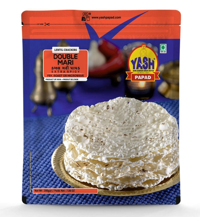 Yash Double Mari ( Spicy ) Papad | 500 gms