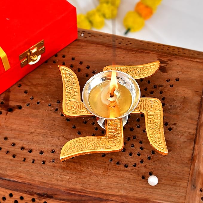 Craftvatika Gift Items for Home - Brass Diya for Pooja Decoration Item