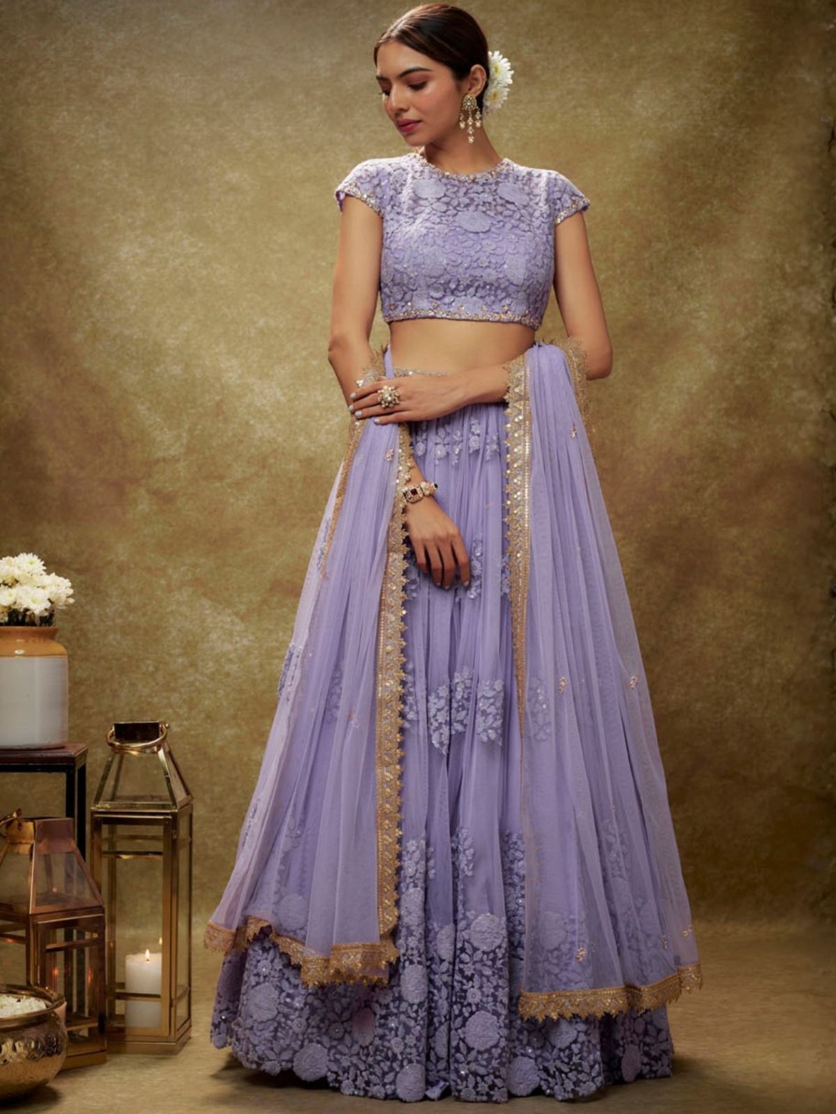 Luxury Lavender Designer Lehenga Choli | Ready To Wear