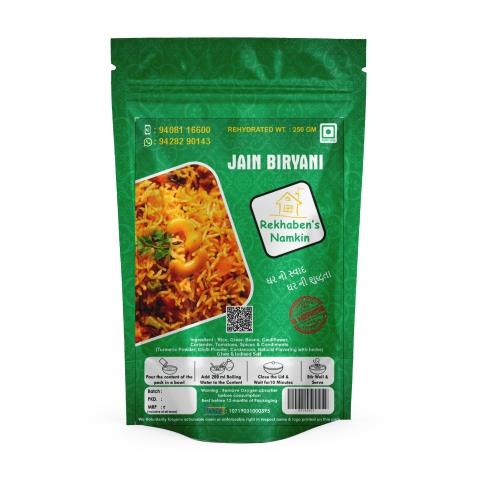 Rekhaben's Namkeen Jain Biryani  | Ready To Eat 90 gms