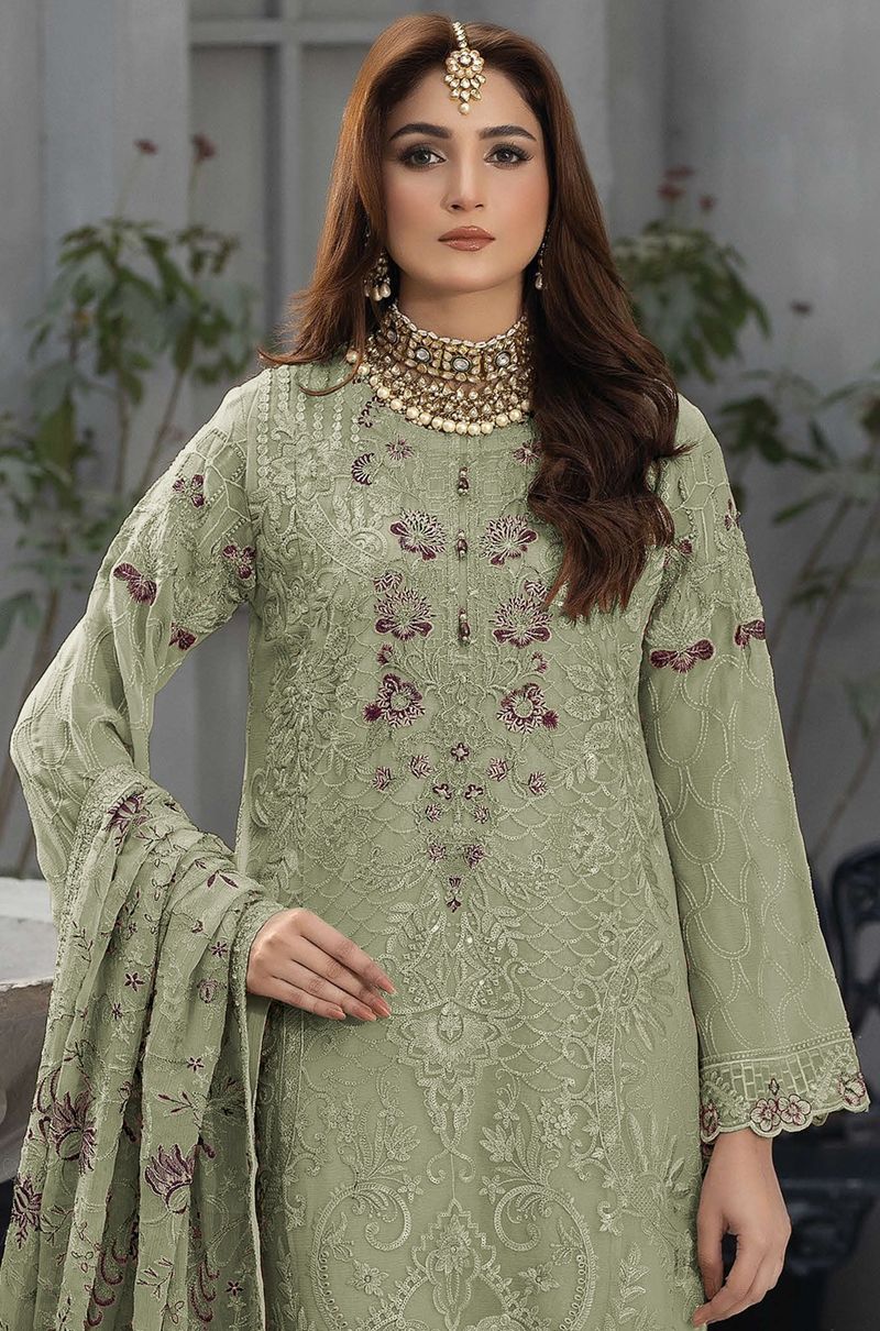 Traditional Suit With Embroidery Work | Ready To Wear