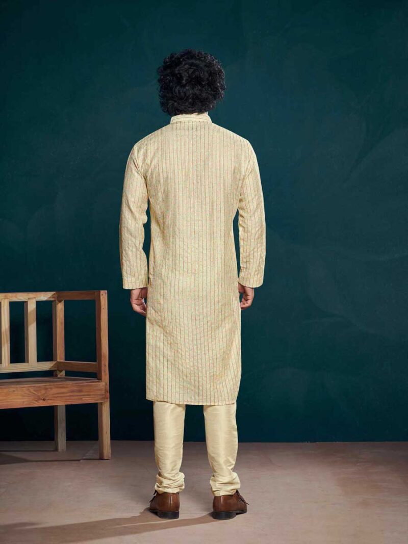 Mangalam Designer Off White Kurta Pajama | Ready To Wear