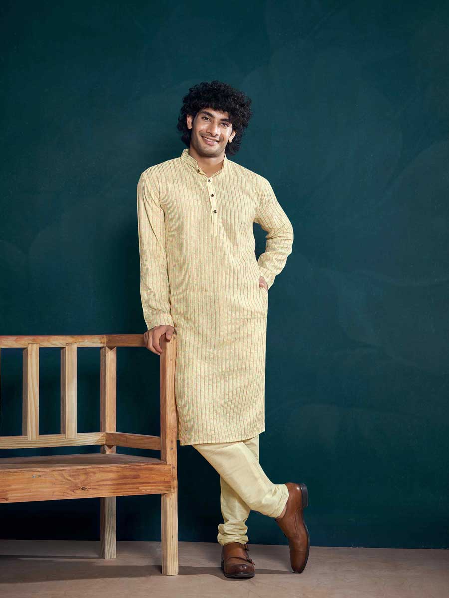 Mangalam Designer Off White Kurta Pajama | Ready To Wear