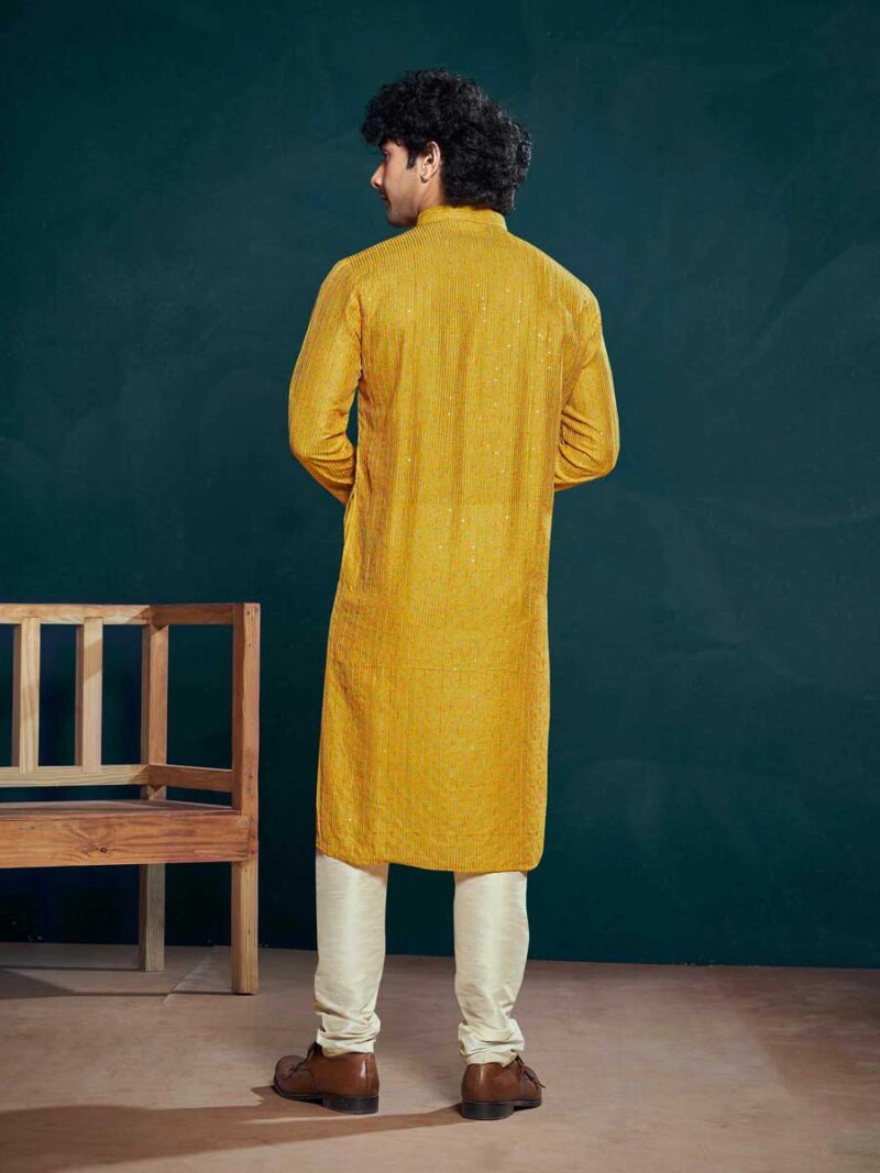 Mangalam Designer Yallow Kurta Pajama | Ready To Wear