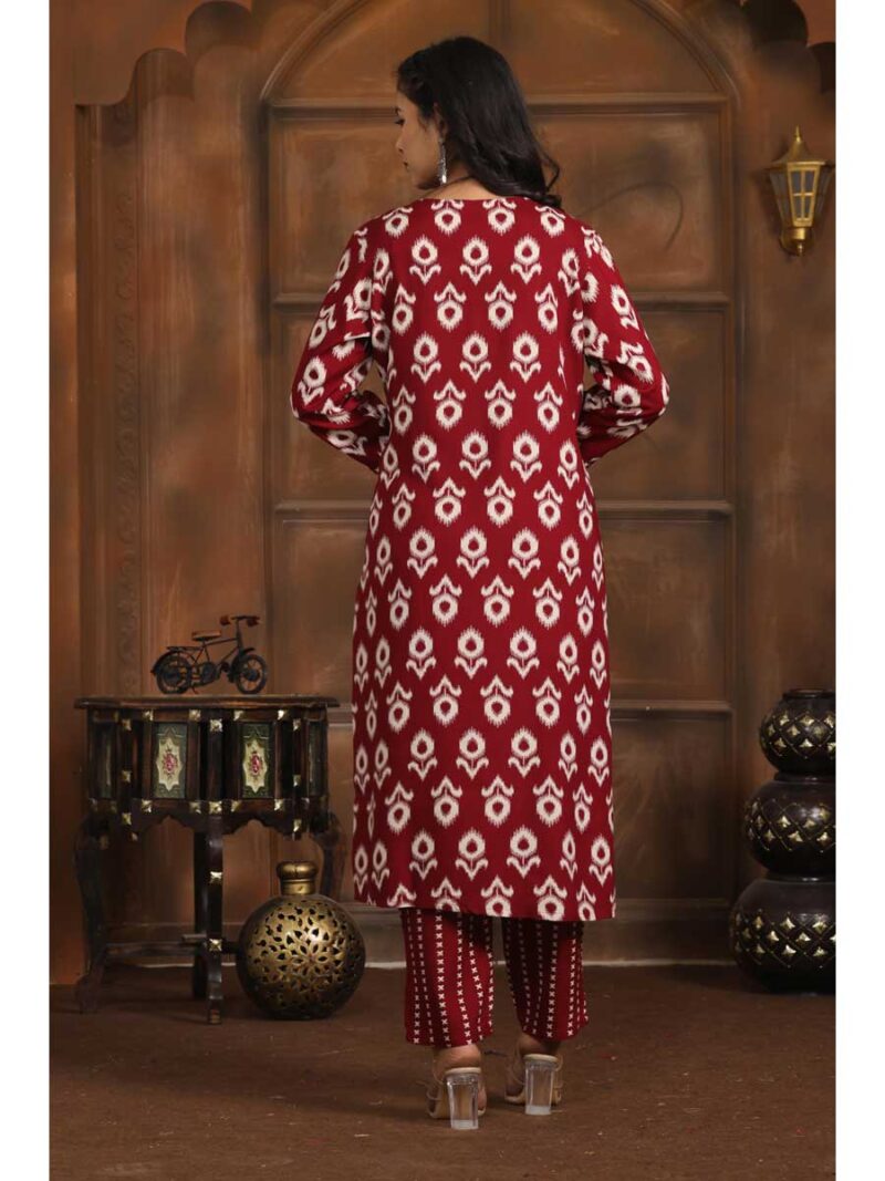 Mangalam Designer Maroon Kurti Set | Ready To Wear
