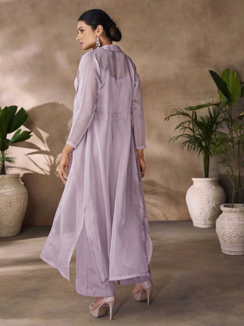 Mangalam Designer Western Style Lavender Cord Set | Ready To Wear