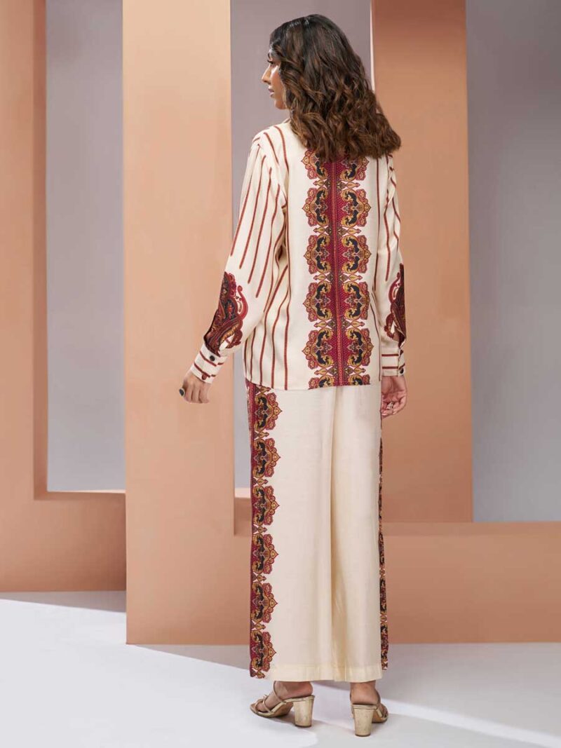 Mangalam Designer Treditional Cream Cord Set | Ready To Wear