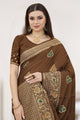 Designer Saree Featuring Heavy Resham & Zari Embroidery