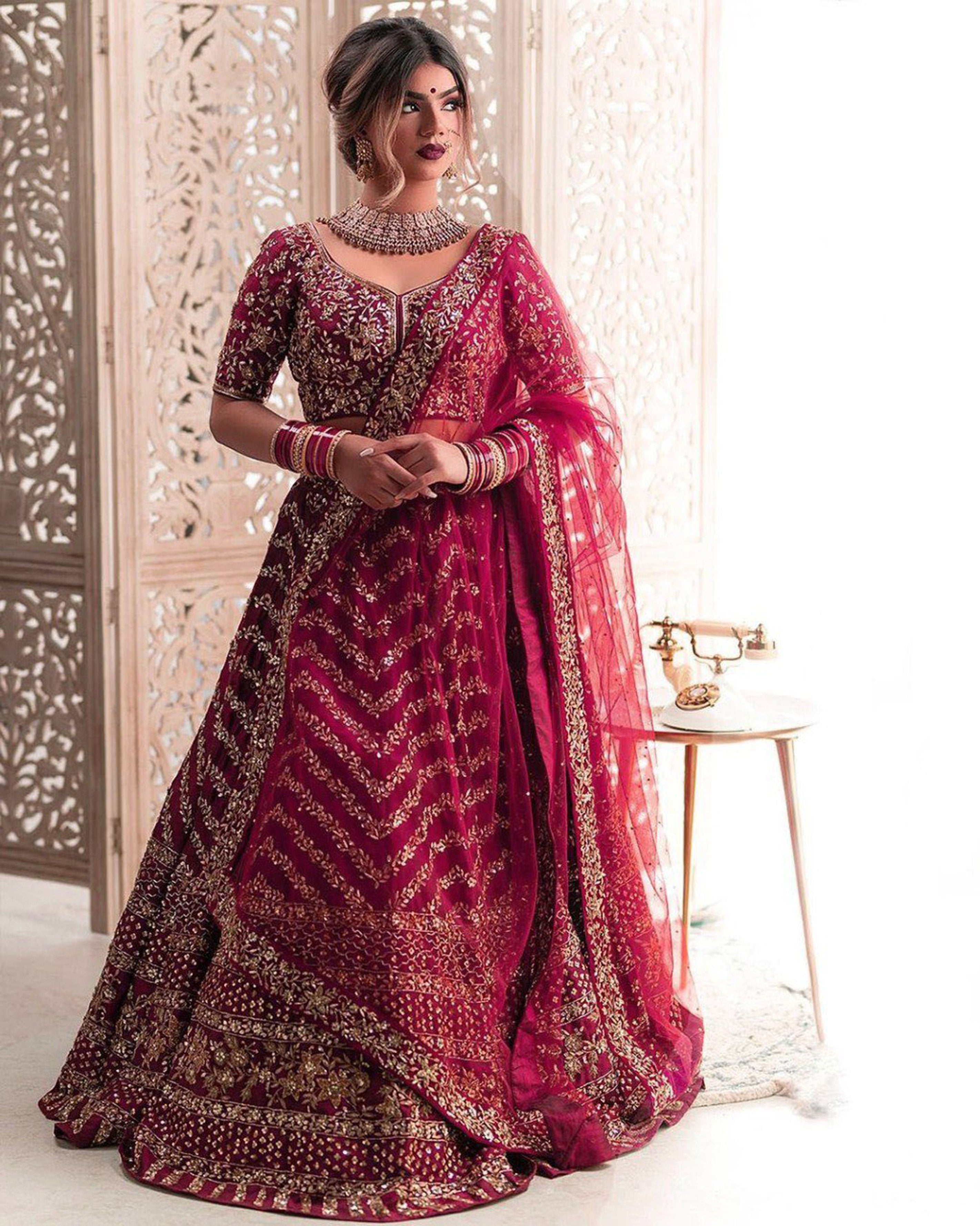 Classic Powdered Grace Lehenga | Ready To Wear