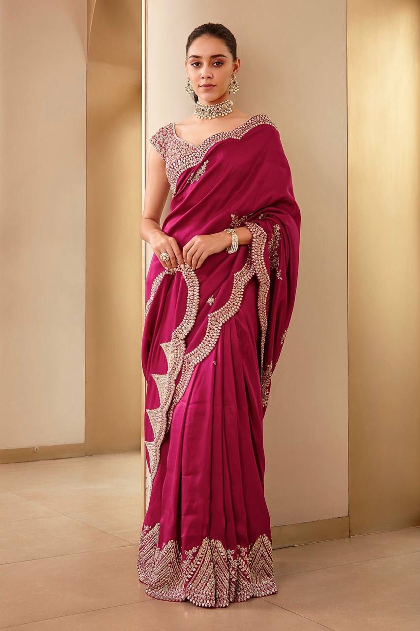 Beautiful Divine Drapery Saree | Ready To Wear