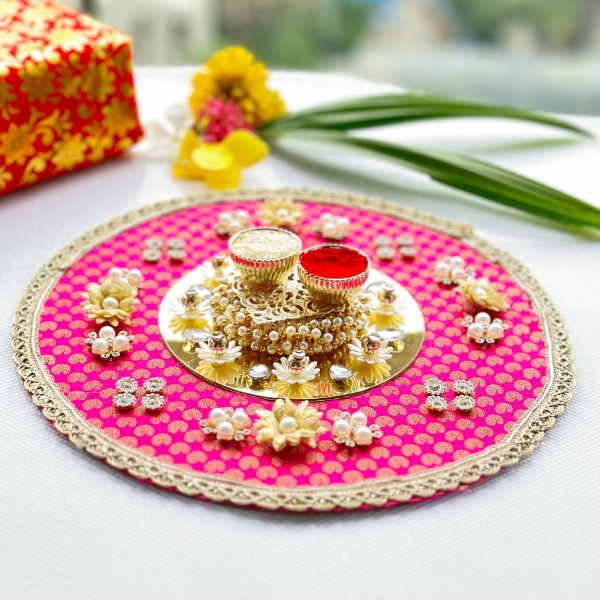 Aashray Pearl Luminous Aarti Thali