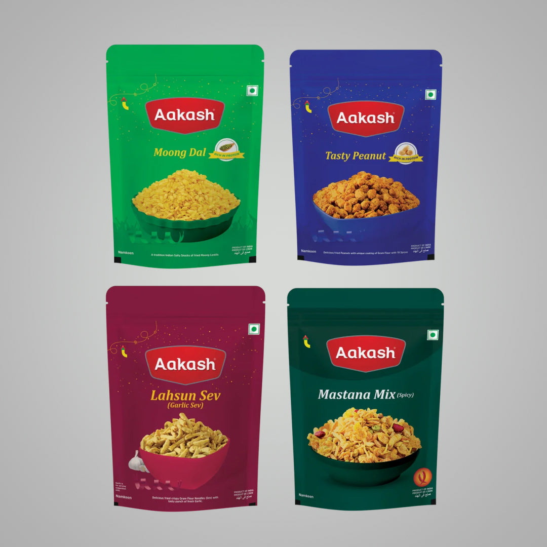 Akash Namkeen Sev Mixture & Peanut Combo Pack