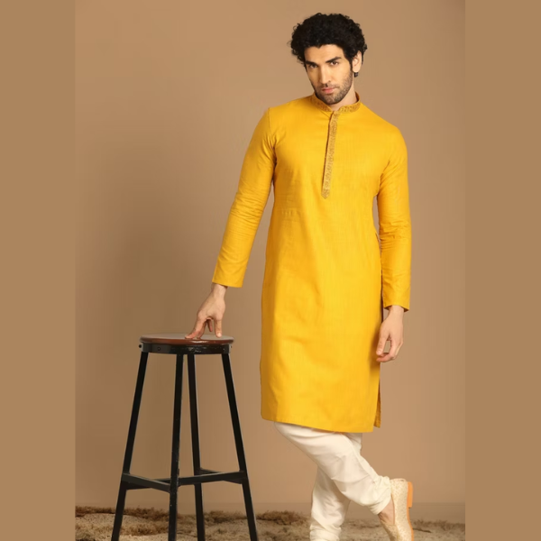 Manyawar Plain Kurta Set - India shopping