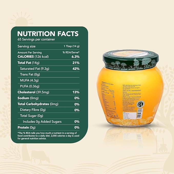 Anveshan Desi Cow A2 Ghee (Bilona Churned) - 500 ML