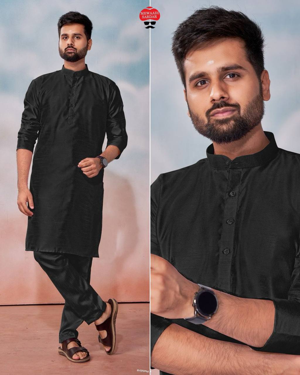 Men's Silk Kurta With Pant | Rakhi Special