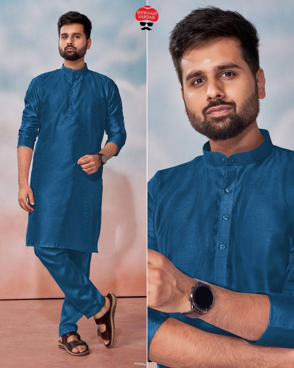 Men's Silk Kurta With Pant | Rakhi Special