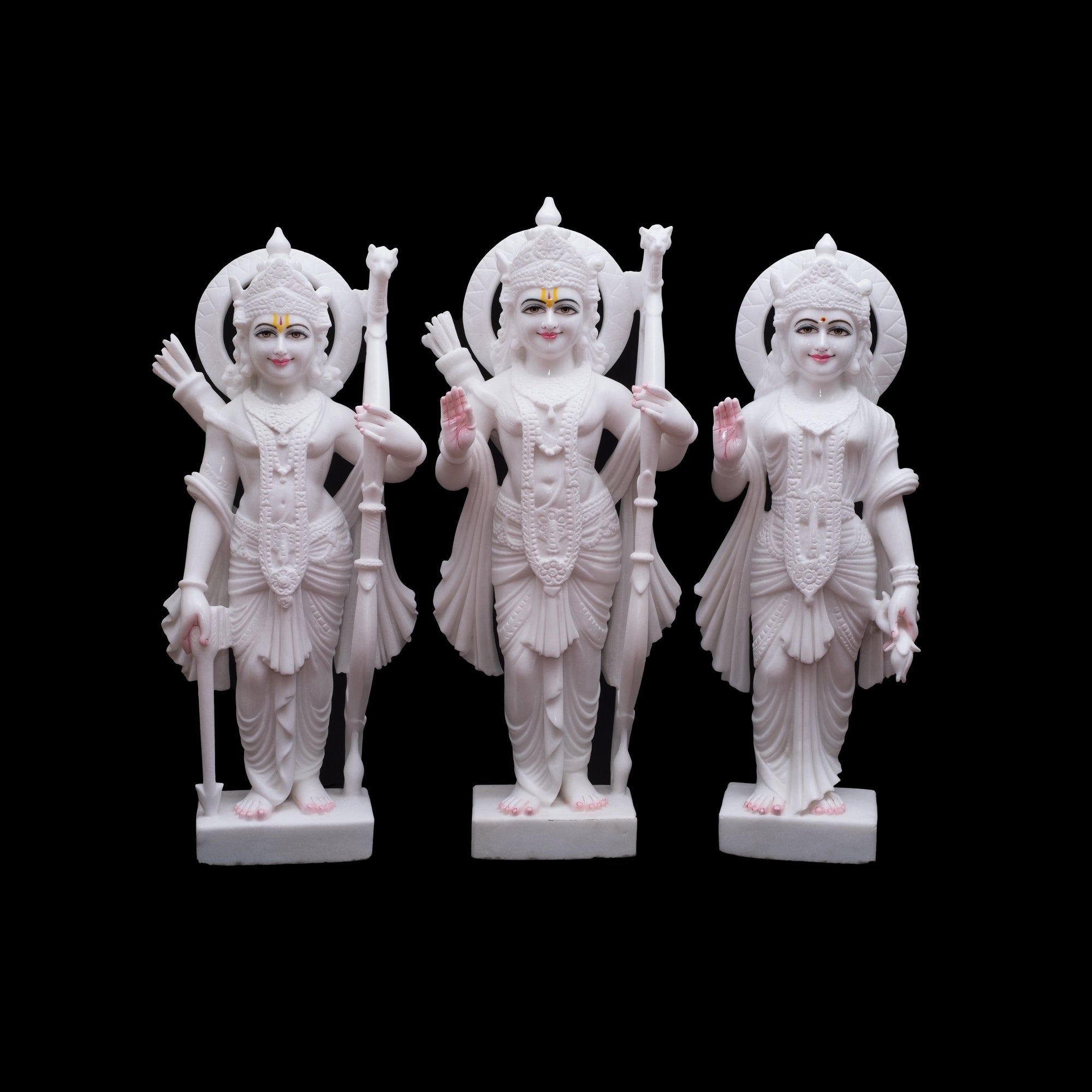 Ram Parivar Marble Statue - 42 x 17 x 8 inches