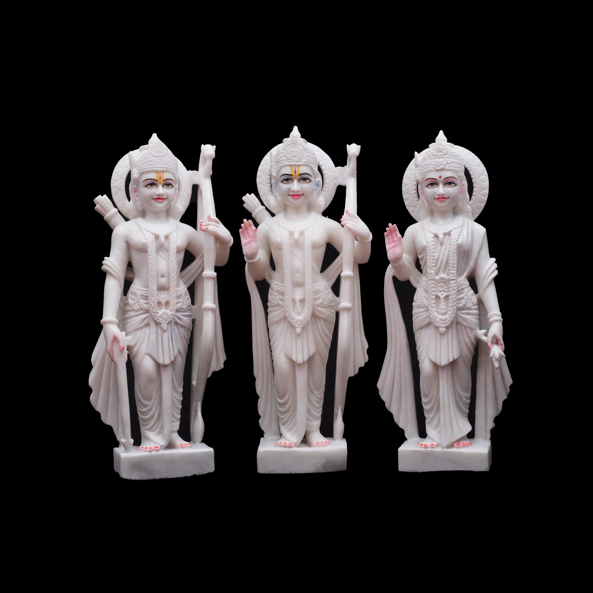 Ram Parivar Marble Statue For Temple - 36 x 16 x 7