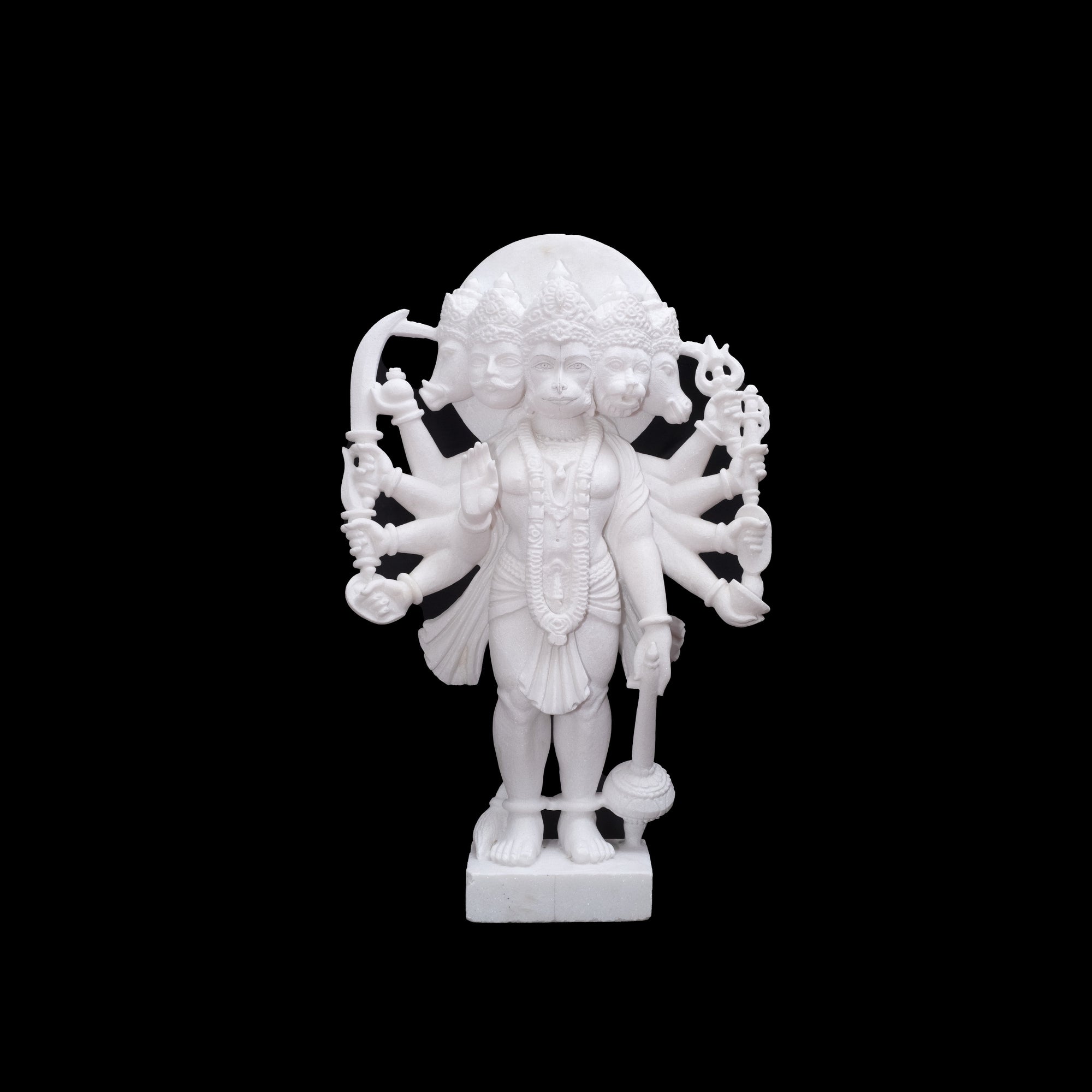 Panchmukhi Marble Hanuman Statue For Temple - 36 x 22 x 7