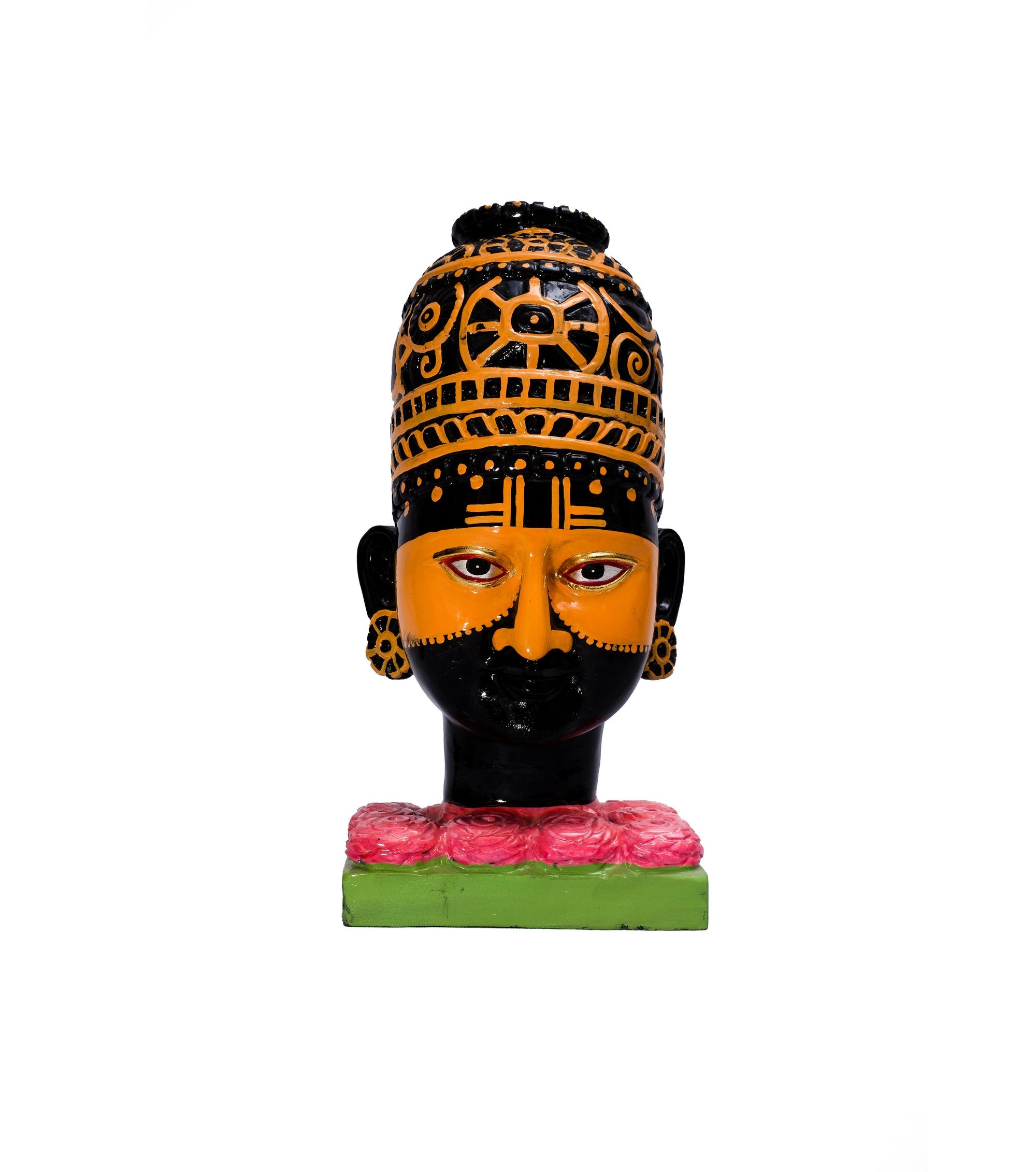 Marble Shyam Baba Statue with Golden Mukut - 13 x 6 x 4